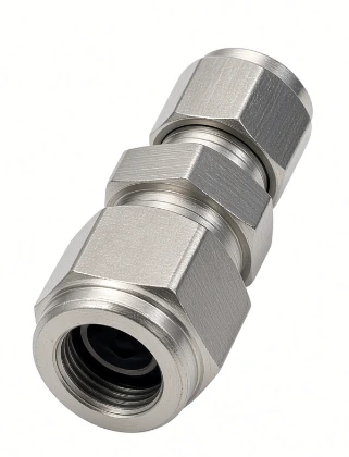 1/2" stainless steel compression × 3/8" compression reducing union — reference image
