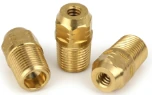 Brass nozzle adapter — 1/8" male NPT × 10/24 female UNC — reference image