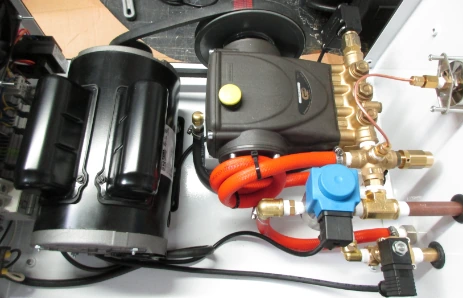 Pump and motor installed in the station — installation reference