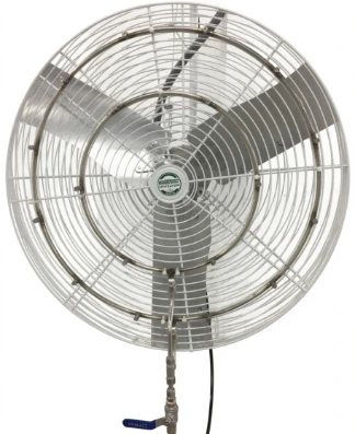 Mist ring and ball valve fitted to a fan — installation reference