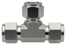 3/8" stainless steel three-way tee — reference image